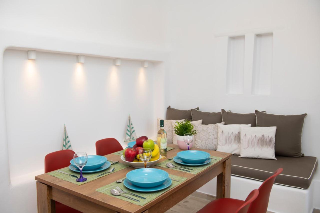 Superior Beachfront Apartment 1 With View To The Aegean Sea Panormos  Exteriér fotografie
